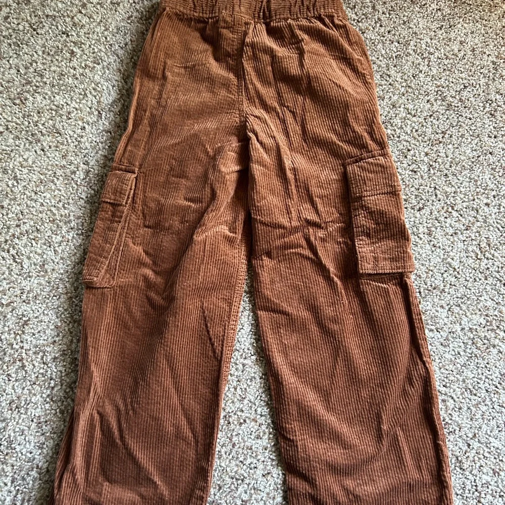 NEW The Children's Place Corduroy Cargo Pants - Saddle Brown & Olive - Boys 6